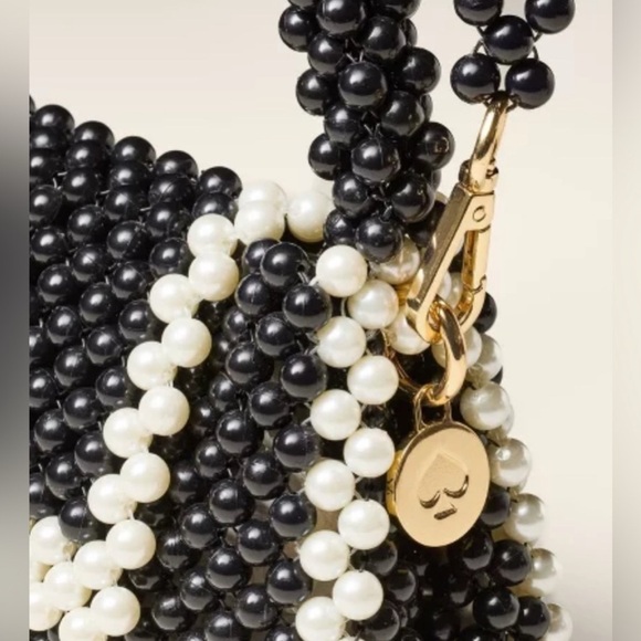 Kate Spade x Target Colorblock Black/White Beaded Crossbody Bag - Picture 2 of 4